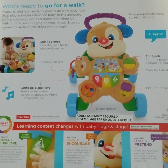 Fisher-Price Laugh & Learn Smart Stages Learn With Puppy Walker - Picture 4 of 4